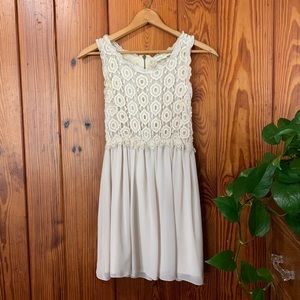 Urban Outfitters Staring at Stars Ivory Dress